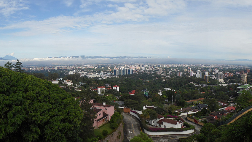 Looking over city in Guatemala