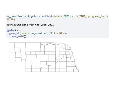 Lines of codes and Nebraska map