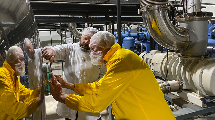Freeze-drying plant being installed