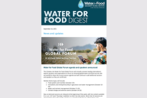View of Water for Food newsletter