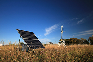 Scientific equipment in field