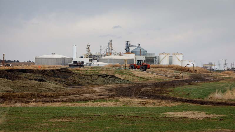 Industrial plant on a hill