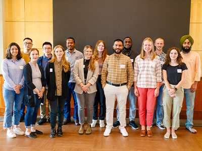 Group standing looking at camera