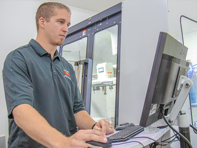 Person working on computer