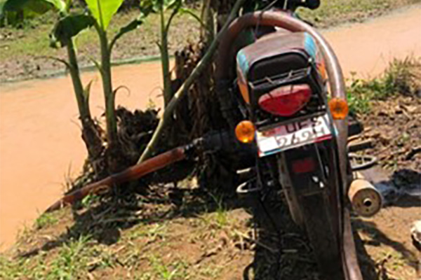 Back view of motorcycle