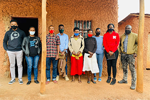 Group of people standing in front of building