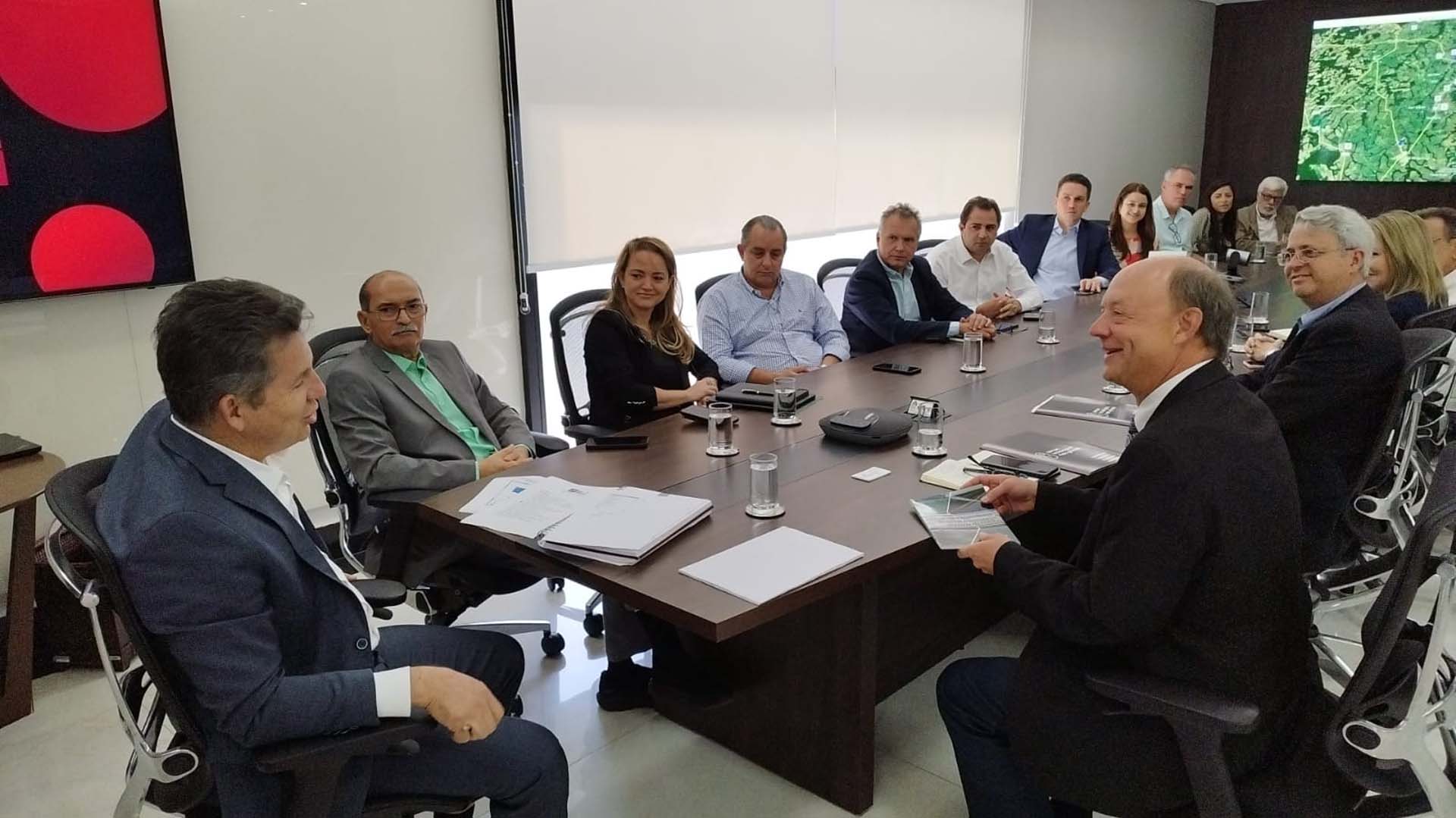 Large group sitting around table