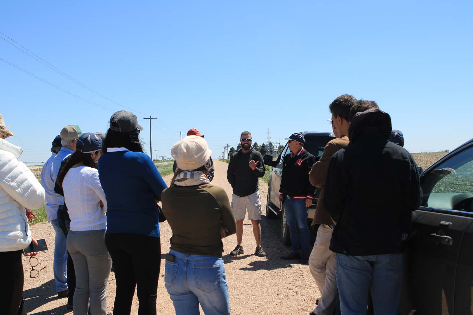 Small group standing outdoors