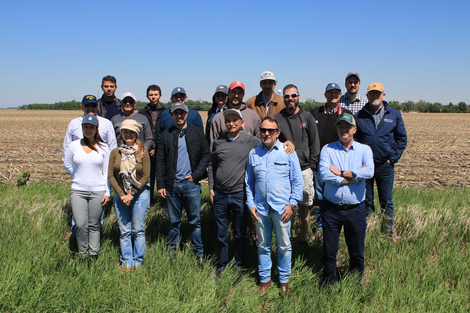 Group of people outdoors looking at camera