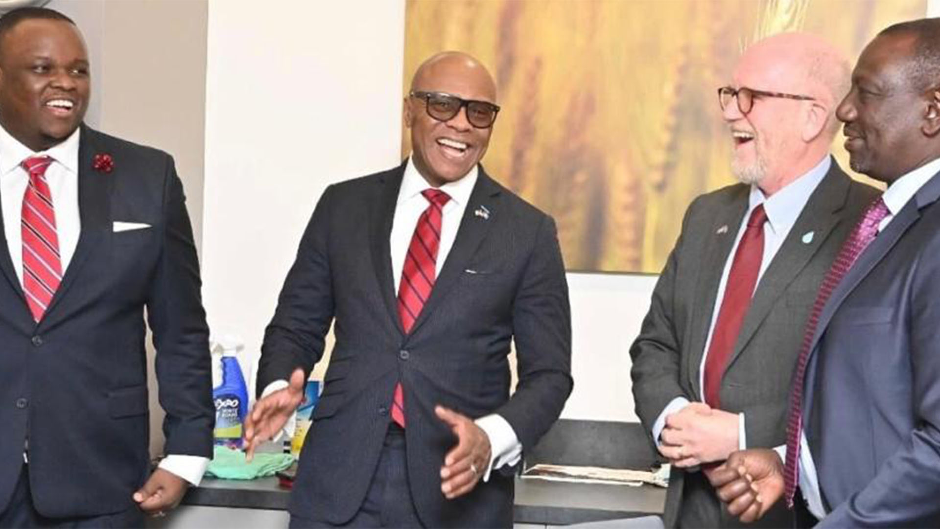 Small group of people smiling