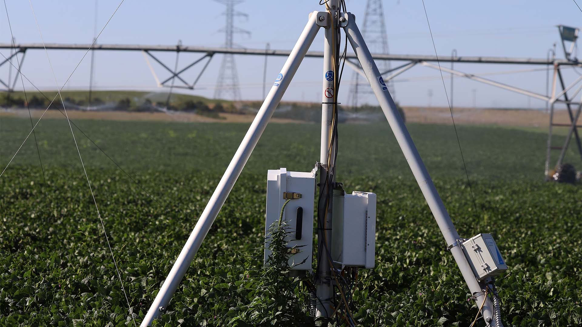 Research equipment in field