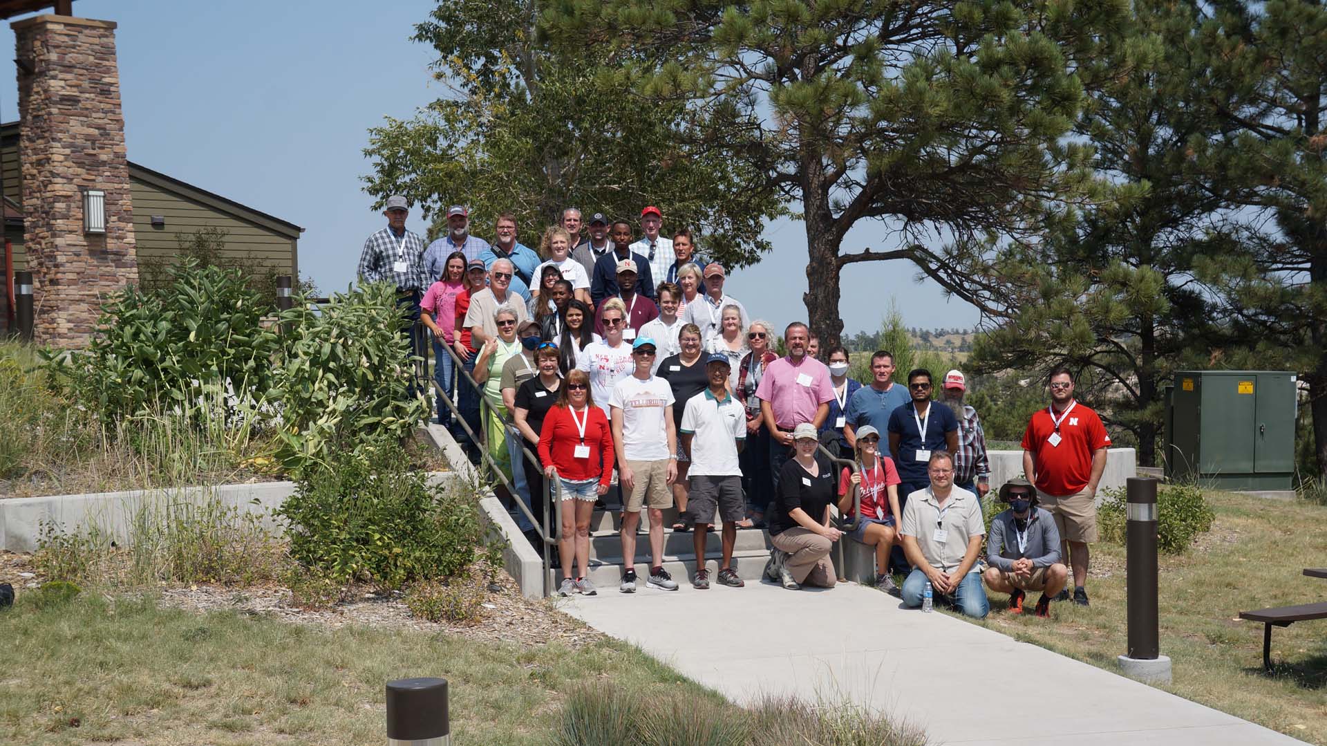Large group together for photo