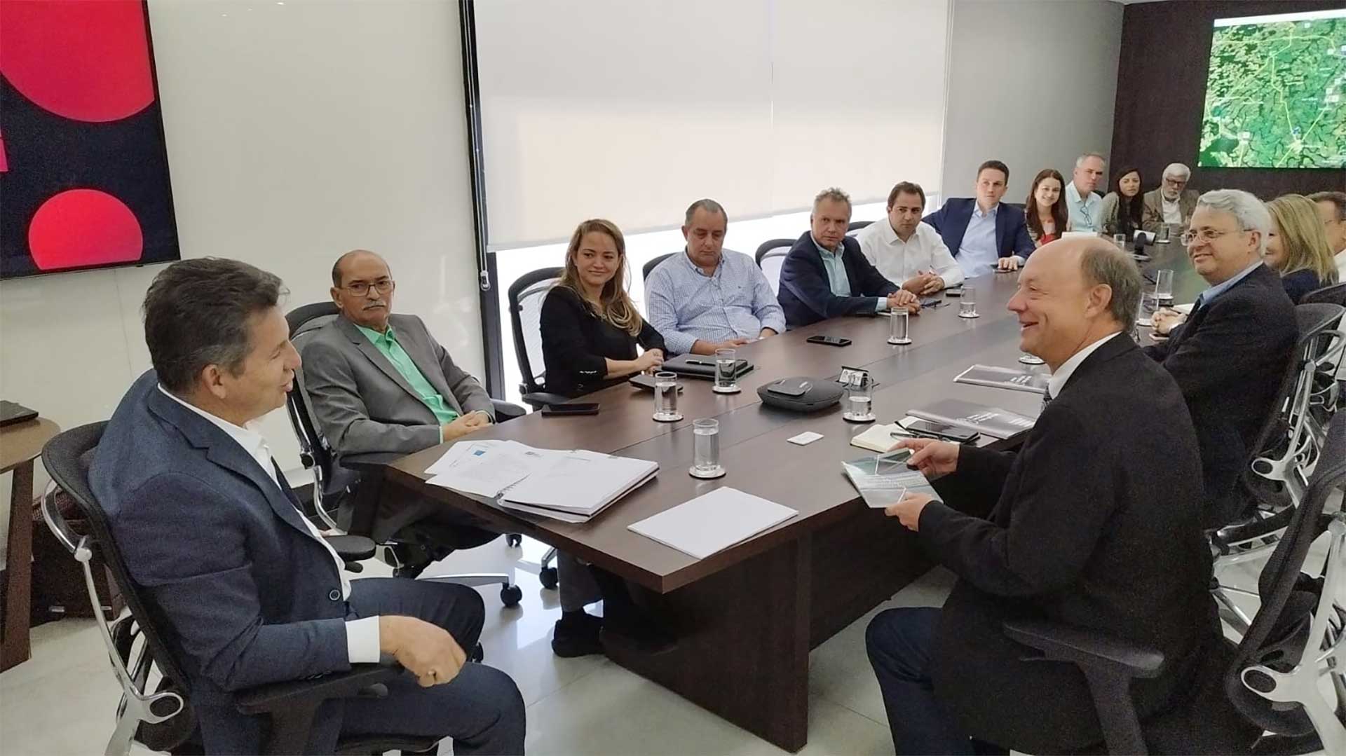 Large group sitting around table