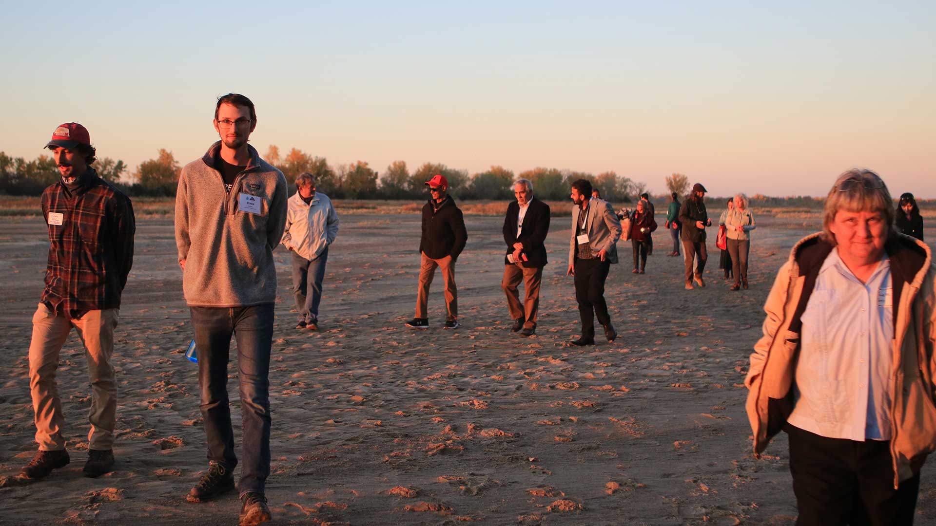 Group of people standing in field