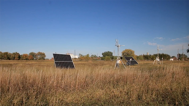 Sensors setup in field