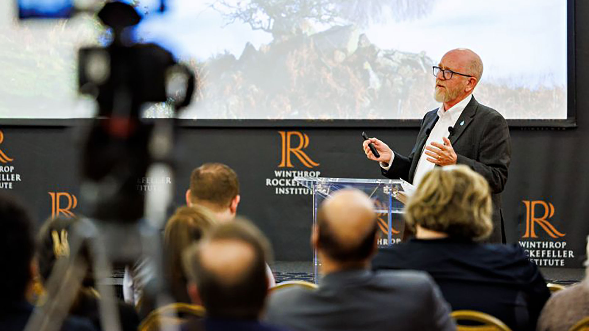Person giving presentation